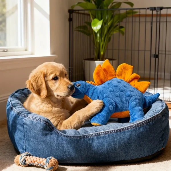 dinosaur-plush-dog-toy-for-pets Soft dinosaur plush dog toy