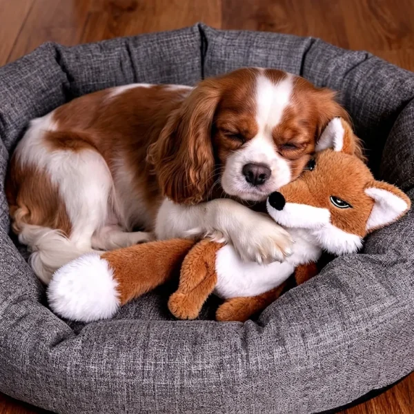 fox-squeaky-plush-dog-toy Fox squeaky plush dog toy