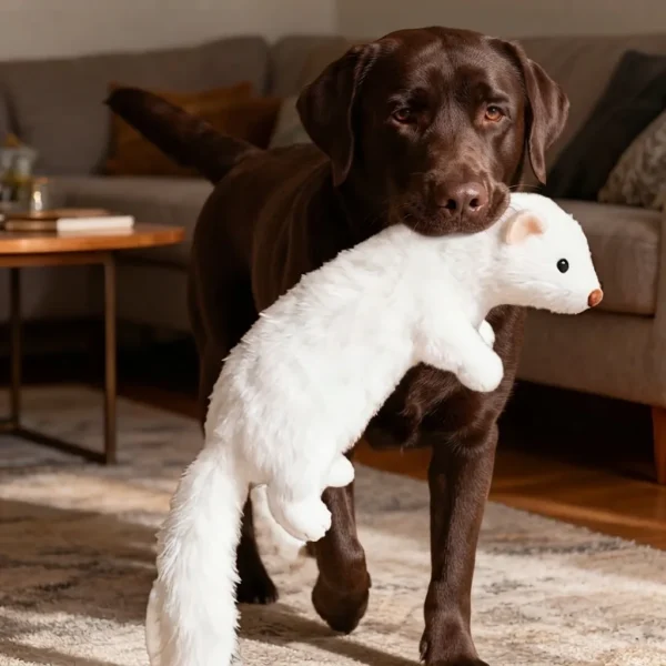 interactive-goose-feather-dog-toy Interactive goose feather dog toy