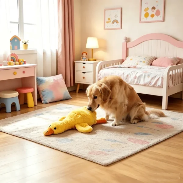 yellow-duck-plush-dog-toy Yellow duck plush dog toy