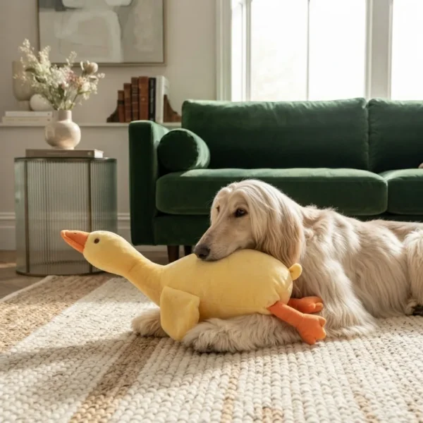 yellow-duck-soft-plush-dog-toy Soft yellow duck plush toy for dogs