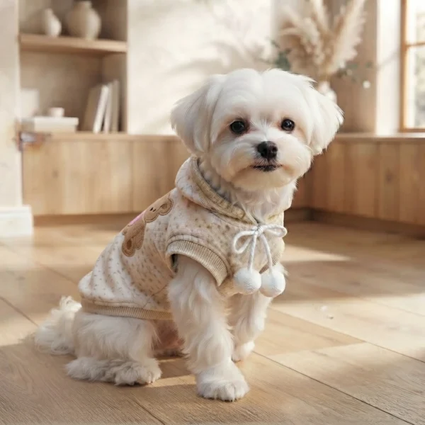 bear-print-dog-sweatshirt Cartoon Bear Dog Sweatshirt