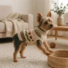 Cozy beige turtleneck sweater for dogs