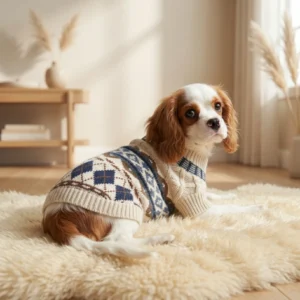 beige-diamond-cable-knit-dog-sweater Beige diamond cable knit dog sweater