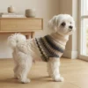 beige-textured-knit-dog-sweater Beige Cable Knit Dog Sweater