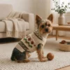 Beige Cozy Knit Turtleneck Dog Sweater