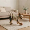 Beige Cozy Knit Turtleneck Dog Sweater