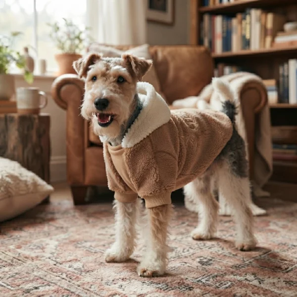 Cozy fleece dog hoodie