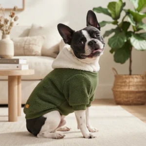 Cozy fleece lined dog hoodie