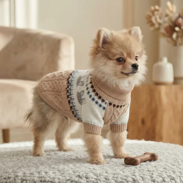 cute-bunny-dog-sweater Coffee brown bunny dog sweater