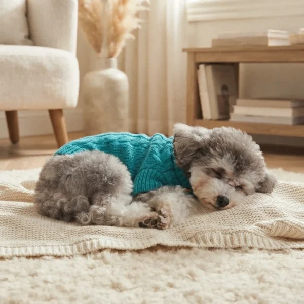 cyan-warm-knit-dog-sweater Cyan warm knit dog sweater