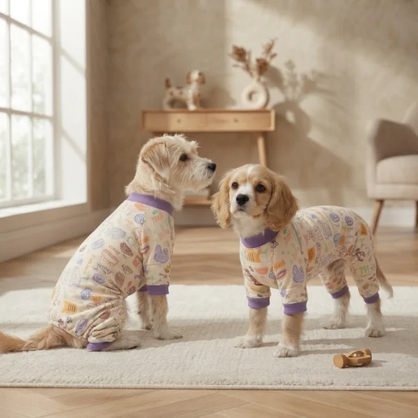dark-violet-dog-pajamas-sleepwear Dark violet dog pajamas sleepwear