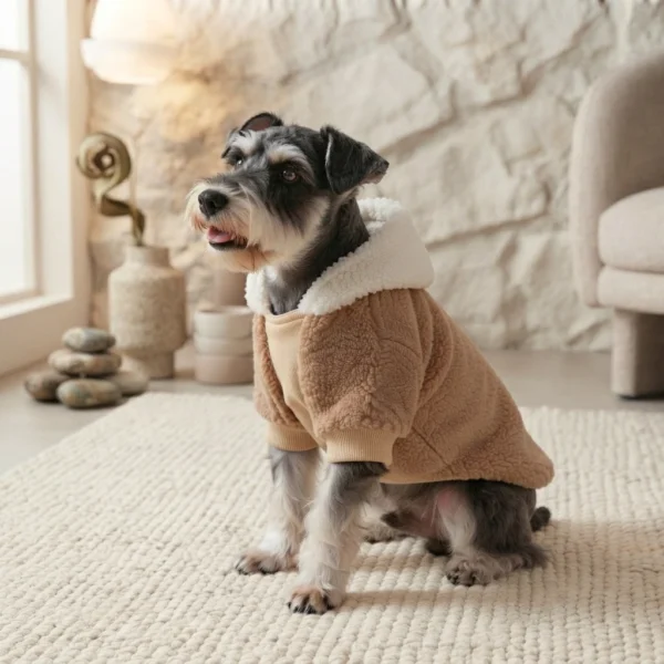 Fleece dog hoodie