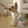 green-cable-knit-dog-sweater Green cable knit dog sweater
