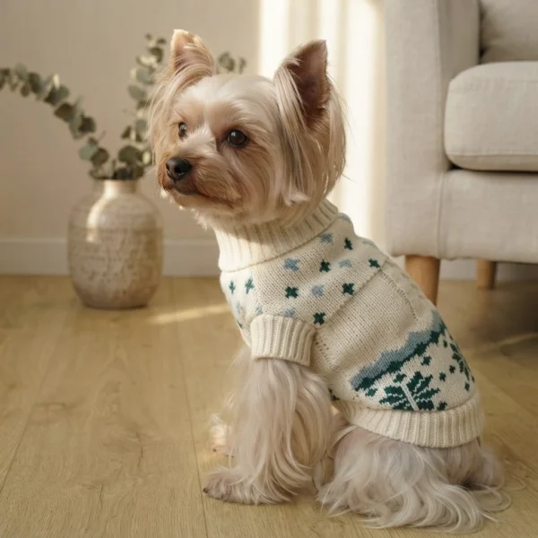green-cable-knit-dog-sweater Green cable knit dog sweater