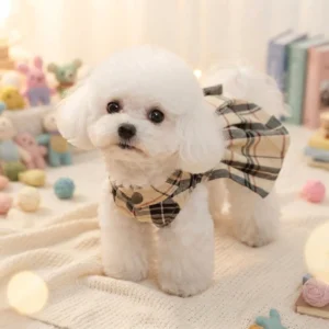 Hazel classic plaid dog dress