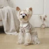 light-khaki-high-neck-dog-sweater Light khaki high neck dog sweater