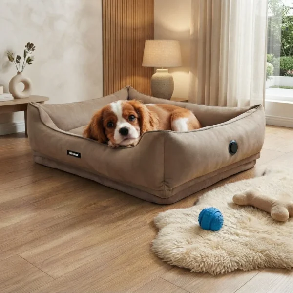 lumi-heated-dog-sofa-comfort Lumi heated dog sofa bed providing cozy comfort for dogs
