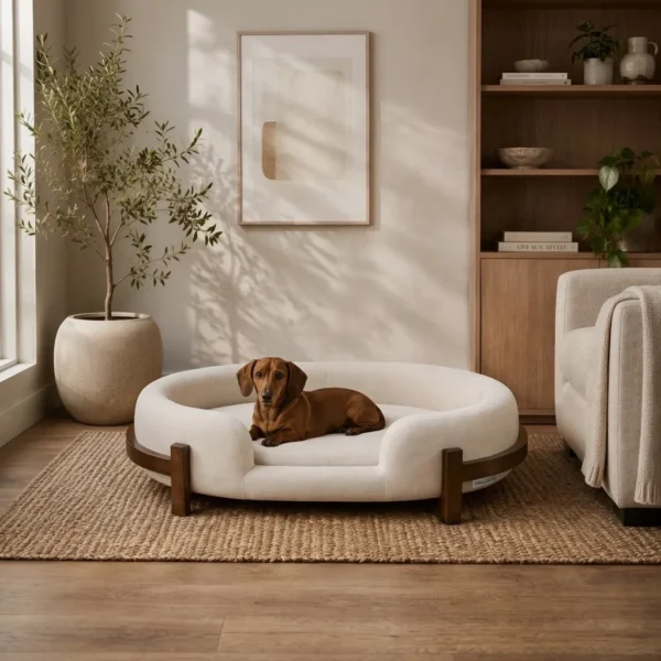 Luna elevated dog bed for comfortable pet sleeping