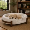 Luna raised dog bed providing comfortable elevated rest