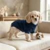 navy-blue-turtleneck-dog-sweater Navy Blue Knit Turtleneck Dog Sweater
