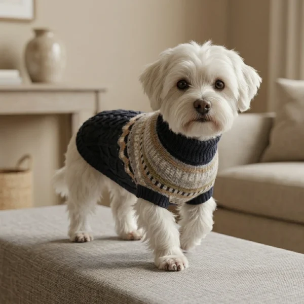 navy-cable-knit-dog-sweater Navy cable knit dog sweater