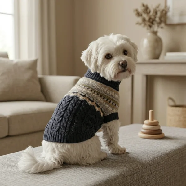 navy-classic-knit-dog-sweater Navy classic knit dog sweater