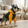 Orange Green Fleece Dog Hoodie