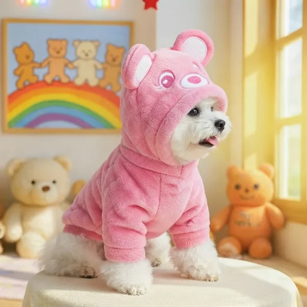 pink-bear-dog-sweater Pink bear dog sweater