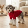 red-cable-knit-dog-sweater Red cable knit dog sweater