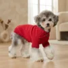 red-cable-knit-pet-sweater Red cable knit pet sweater
