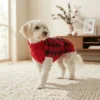 red-check-dog-sweater Red check dog sweater