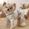 red-christmas-snowflake-dog-sweater Red Aspen Snowflake Dog Sweater