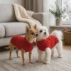 red-classic-cable-knit-dog-sweater Red classic cable knit dog sweater