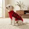 red-plaid-christmas-dog-sweater Red Check Christmas Dog Sweater