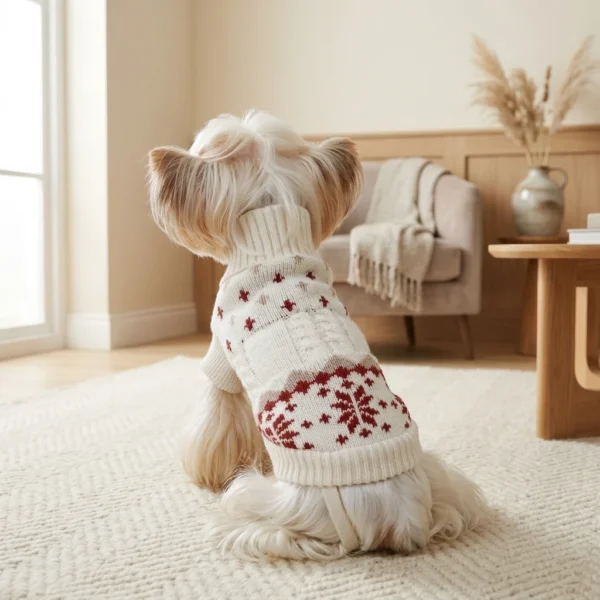red-winter-knit-dog-sweater Red winter knit dog sweater