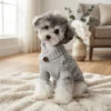 space-gray-cable-knit-dog-sweater Space gray cable knit dog sweater