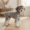space-gray-cable-knit-pet-sweater Space gray cable knit pet sweater