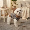theo-blue-brown-striped-dog-sweater Theo blue and brown striped dog sweater