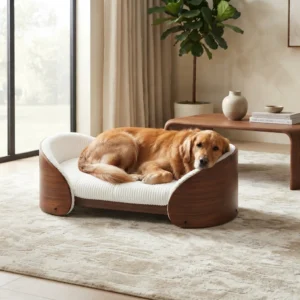 Wellington elevated solid wood dog bed for comfortable rest