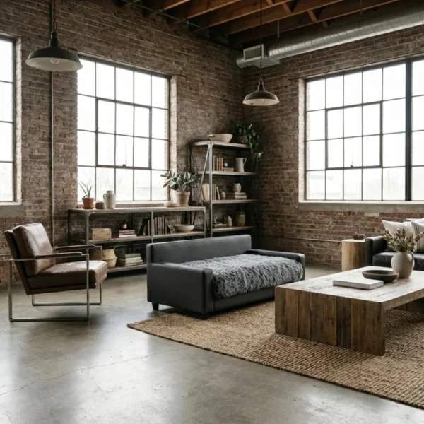Benson gray orthopedic dog sofa bed in a stylish home interior