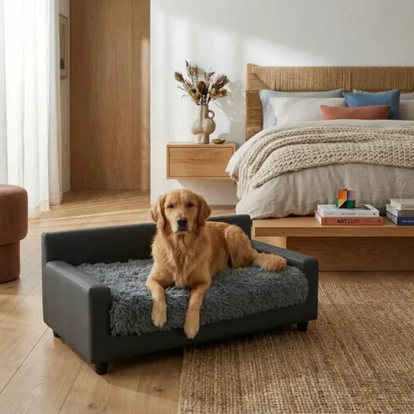 Benson gray orthopedic dog sofa bed for comfortable rest