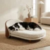 oakley-wooden-elevated-dog-bed Oakley wooden elevated dog bed with a raised design