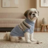 sky-blue-dog-sweater Sky Blue Cable Knit Dog Sweater
