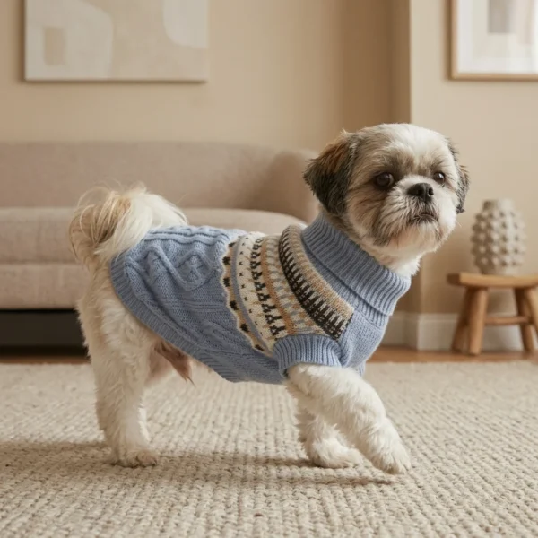 sky-blue-winter-dog-sweater Sky blue winter dog sweater
